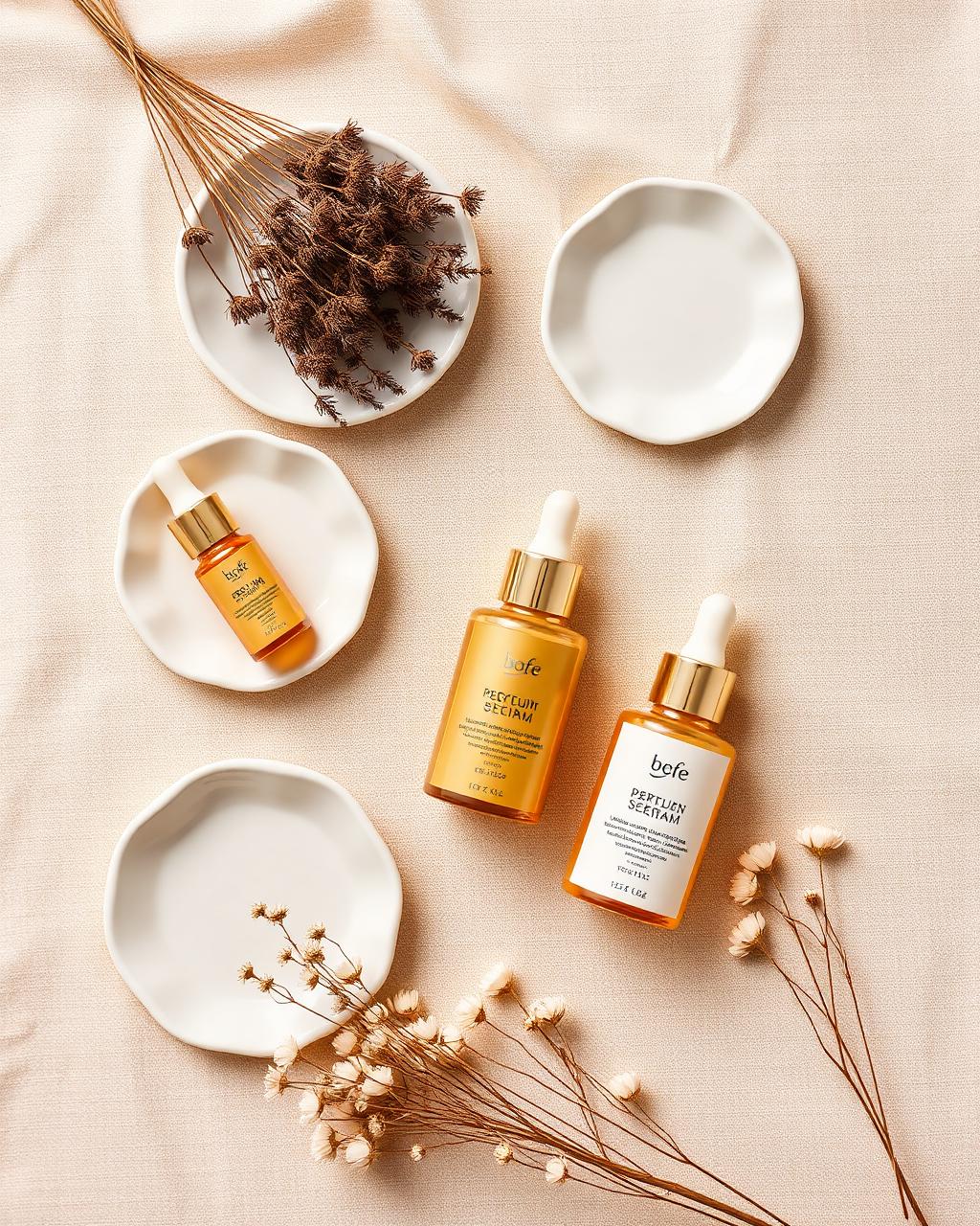 Skincare flat lay